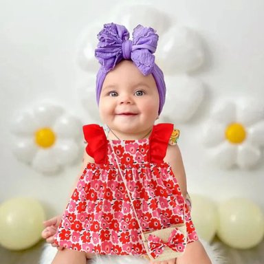 VESTIDO FLORAL PRINCESA BEBE NIÑA ESTAMPADO FLORES LAU - 2