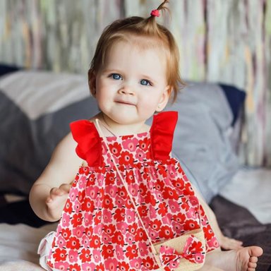 VESTIDO FLORAL PRINCESA BEBE NIÑA ESTAMPADO FLORES LAU - 5