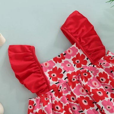 VESTIDO FLORAL PRINCESA BEBE NIÑA ESTAMPADO FLORES LAU - 7