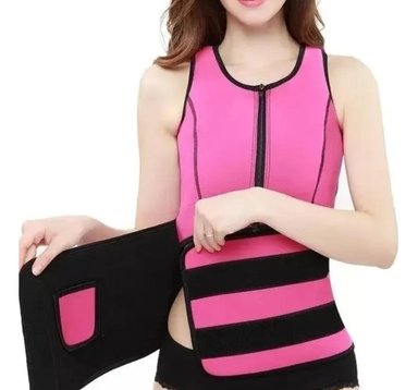 FAJA REDUCTORA AJUSTABLE EFECTO SAUNA TERMICA GYM LAU - 5