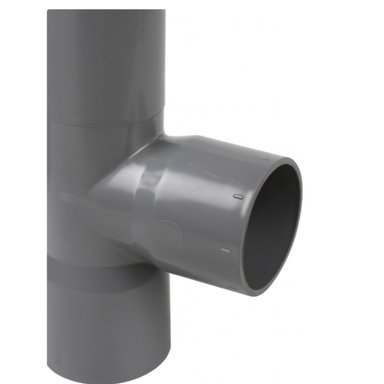 TEE PVC SANITARIO GRIS 40 X 40MM PVC PETROFLEX - 2
