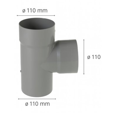 TEE PVC SANITARIO GRIS 40 X 40MM PVC PETROFLEX - 3
