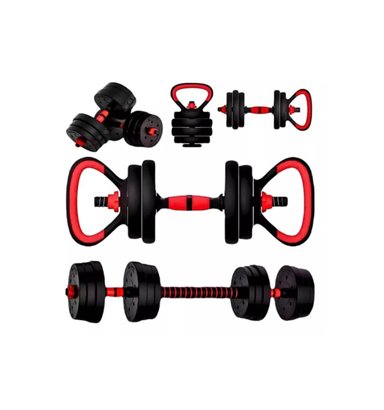 SET MANCUERNAS Y BARRA AJUSTABLE 30 KG ENTRENAMIENTO FITNESS - 6