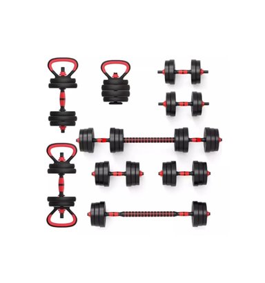 SET MANCUERNAS Y BARRA AJUSTABLE 30 KG ENTRENAMIENTO FITNESS - 8