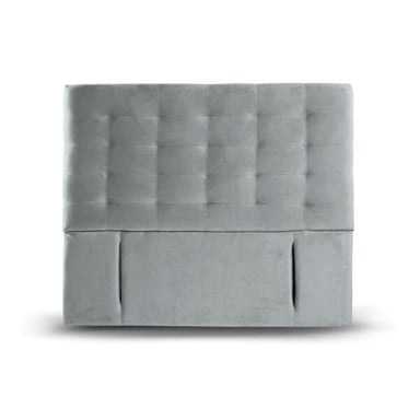 RESPALDO LATAM HOME NÁPOLES 2 PLAZAS MADERA TELA GRIS - 1