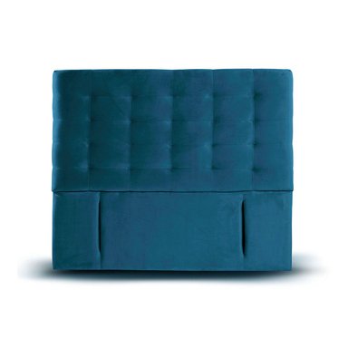 RESPALDO LATAM HOME NÁPOLES 2 PLAZAS MADERA TELA AZUL - 1