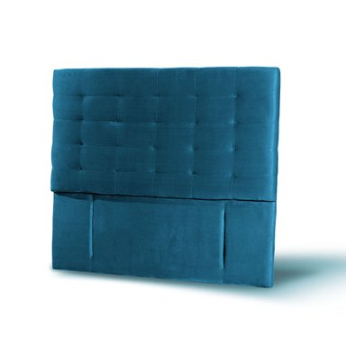 RESPALDO LATAM HOME NÁPOLES 2 PLAZAS MADERA TELA AZUL - 2