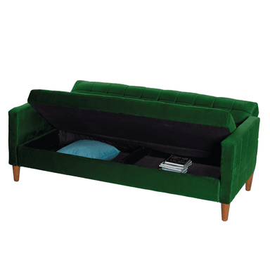 FUTON LATAM HOME GENOVA 3 CUERPOS VERDE TELA VELVET - 2