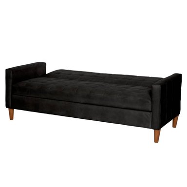 FUTON LATAM HOME GENOVA 3 CUERPOS CUERO KENTUCKY NEGRO - 4