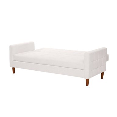 FUTON GENOVA LINO EN COLOR BLANCO - 3