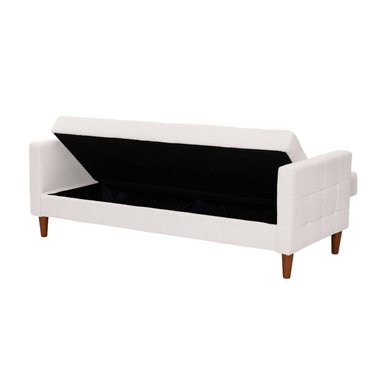 FUTON GENOVA LINO EN COLOR BLANCO - 4