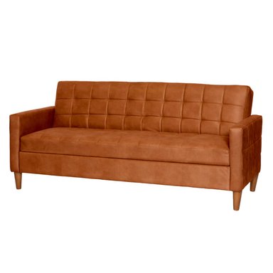 FUTON LATAM HOME GENOVA 3 CUERPOS CUERO KENTUCKY TABACO - 2