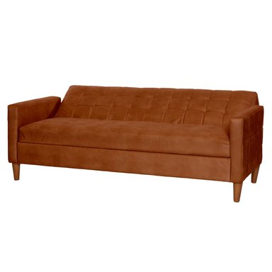 FUTON LATAM HOME GENOVA 3 CUERPOS CUERO KENTUCKY TABACO - 3