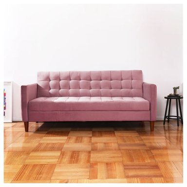 FUTON LATAM HOME GENOVA 3 CUERPOS PALO ROSA TELA VELVET - 1