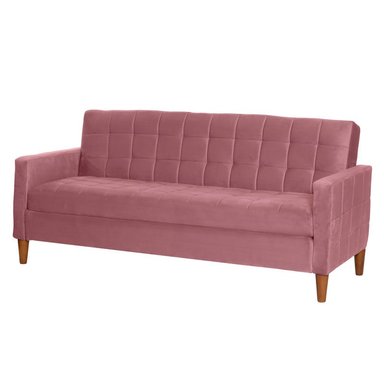 FUTON LATAM HOME GENOVA 3 CUERPOS PALO ROSA TELA VELVET - 3
