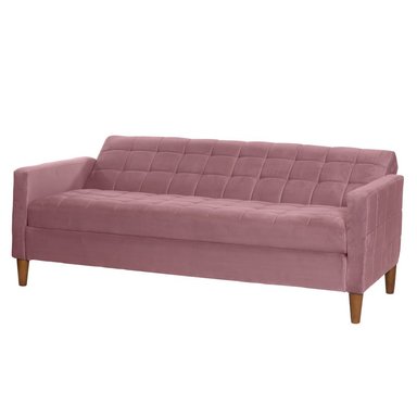 FUTON LATAM HOME GENOVA 3 CUERPOS PALO ROSA TELA VELVET - 4
