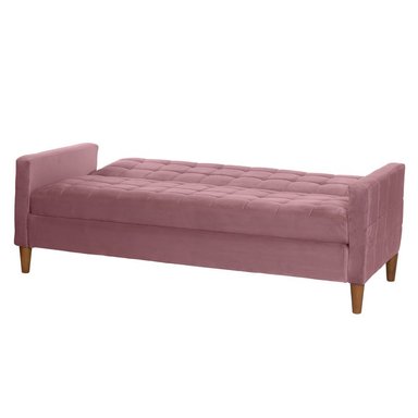 FUTON LATAM HOME GENOVA 3 CUERPOS PALO ROSA TELA VELVET - 6