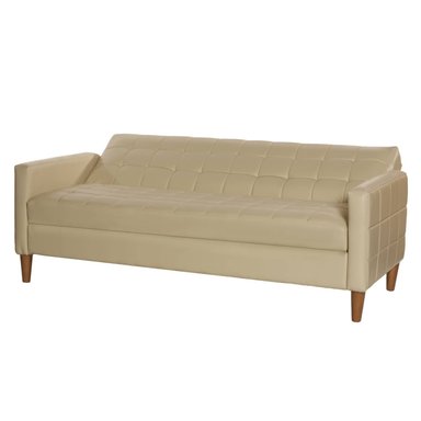 FUTON LATAM HOME GENOVA 3 CUERPOS BEIGE PU - 3