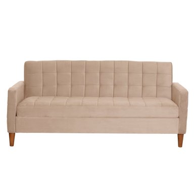 FUTON LATAM HOME GENOVA 3 CUERPOS BEIGE TELA VELVET - 7