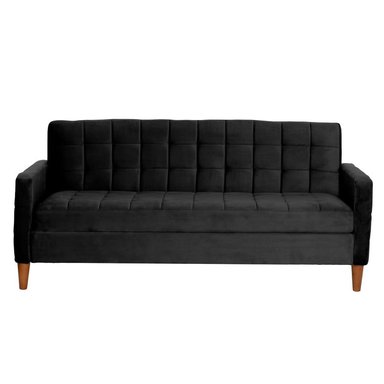 FUTON LATAM HOME GENOVA 3 CUERPOS NEGRO TELA VELVET - 7