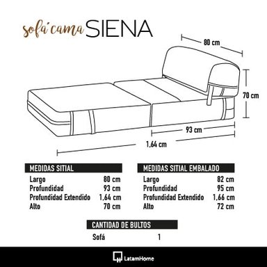 SOFÁ LATAM HOME SIENA PALO ROSA CAMA TELA VELVET - 4