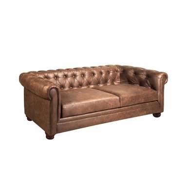 SOFA FLORENCIA 3 CUERPOS CUERO COLORADO CARAMELO - 3