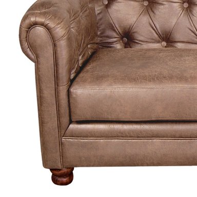 SOFA FLORENCIA 3 CUERPOS CUERO COLORADO CARAMELO - 4