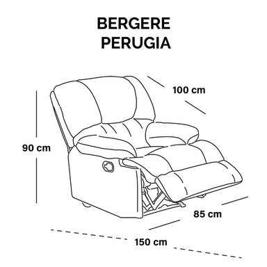 BERGERE LATAM HOME PERUGIA CUERO CAFÉ CLARO 1 CUERPO KENTUCKY - 5