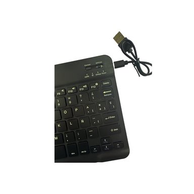 FUNDA CON TECLADO PARA IPAD 10.2 7 8 9 RANURA LAPIZ ROSADO - 9