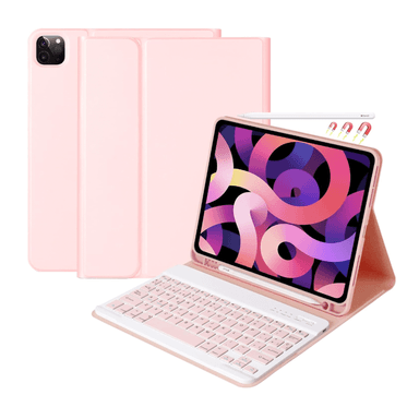 FUNDA CON TECLADO JOIGO PARA IPAD AIR 6 11' M2 2024 ROSADO - 1