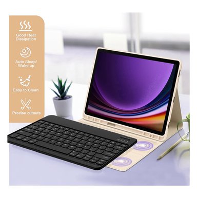FUNDA CON TECLADO ESPAÑOL PARA SAMSUNG TAB S9 PLUS 12.4 - 6