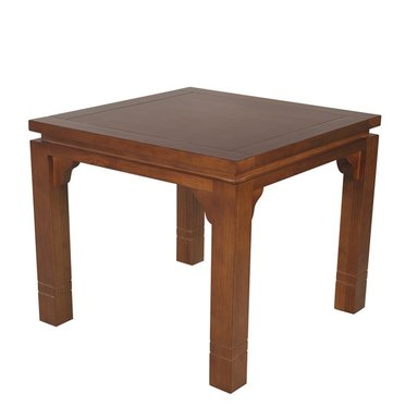 JUEGO DE COMEDOR AMELIA CUADRADA 4 SILLAS MADERA COLOR MIEL TAPIZ CAFÉ JASPEADO - 2