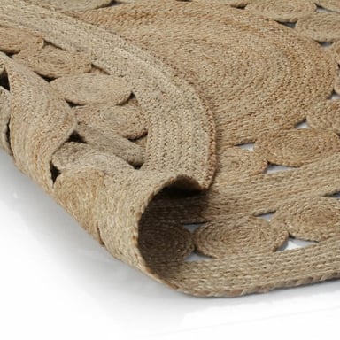 ALFOMBRA TRIBUS DEL MUNDO BOMBAY NATURAL REDONDA YUTE 120 X 120 CM - 3