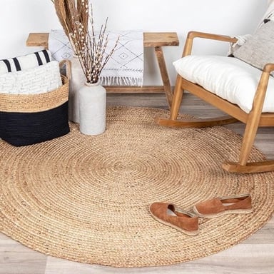 ALFOMBRA TRIBUS DEL MUNDO PANAJI NATURAL REDONDA YUTE 200 CM - 3