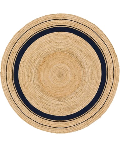 ALFOMBRA TRIBUS DEL MUNDO BENARES NATURAL REDONDA YUTE 120 X 120 CM - 1