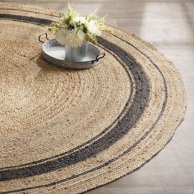 ALFOMBRA TRIBUS DEL MUNDO BENARES NATURAL REDONDA YUTE 120 X 120 CM - 2