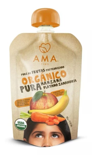 SUPLEMENTO ALIMENTICIO 32X MIX PURE VEGETALES ORGÁNICO PAPILLA COLADO COMPOTA AMA - 3