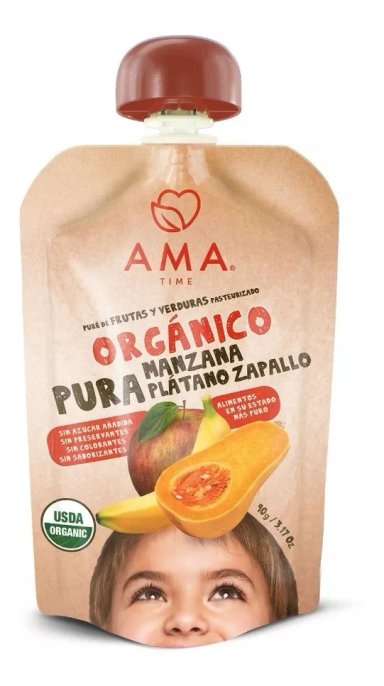 SUPLEMENTO ALIMENTICIO 32X MIX PURE VEGETALES ORGÁNICO PAPILLA COLADO COMPOTA AMA - 4
