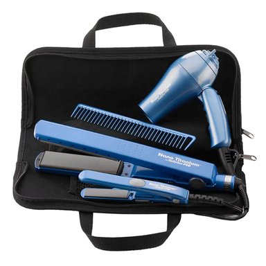 KIT TRAVEL BABYLISSPRO 4 UNIDADES PLANCHA IONICA 32MM+SEC+PLAN MINI - 4