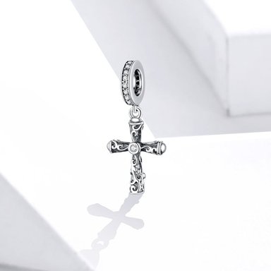 CHARM DIJE PLATA 925 CRUZ VINTAGE - 3
