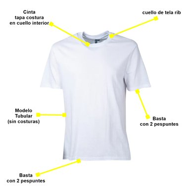 POLERA DE ALGODÓN MANGA CORTA TUBULAR - JAYSON - 4