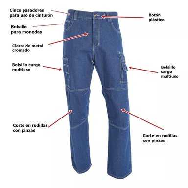 JEANS CARGO MULTIBOLSILLOS HOMBRE - ROPA DE TRABAJO - 5