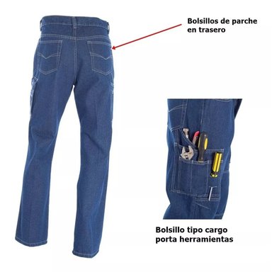 JEANS CARGO MULTIBOLSILLOS HOMBRE - ROPA DE TRABAJO - 6