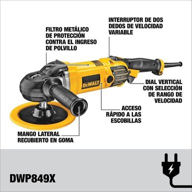 PULIDORA DEWALT DWP849X-B2 7' Y 9' - 3