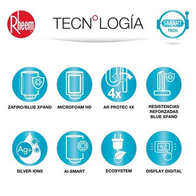 TERMO ELÉCTRICO RHEEM 50L COLGAR - 10