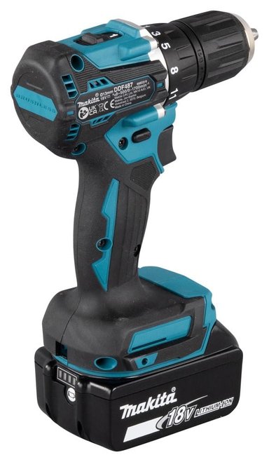TALADRO ATOR. MAKITA DDF487SF1 13MM 18V+1BAT 3AH+CARG+ACC+MAL - 7