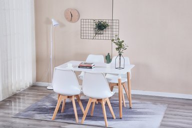 SILLA COMEDOR HABITA2 TULIP BLANCO PACK 4 ASIENTO ACOLCHADO - 4
