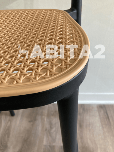 PACK 4 TABURETE O PISO SENA POLIPROPILENO PARA TERRAZA O DESAYUNADOR 75CM - NEGRO - 3