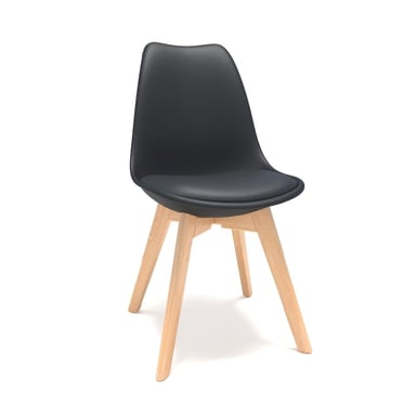 COMEDOR BIANCA MESA RECTANGULAR X 140X80CM + 6 SILLAS TULIP NEGRO - 4