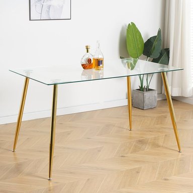 MESA HABITA2 PRINCE GOLD 130X80 ACERO - 2